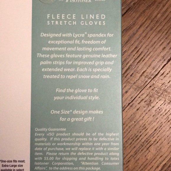 Isotoner Fleece Lined Stretch Gloves - Picture 6 of 8